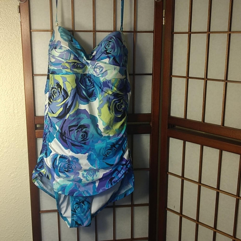 Wearable rose art watercolor, swimming suit